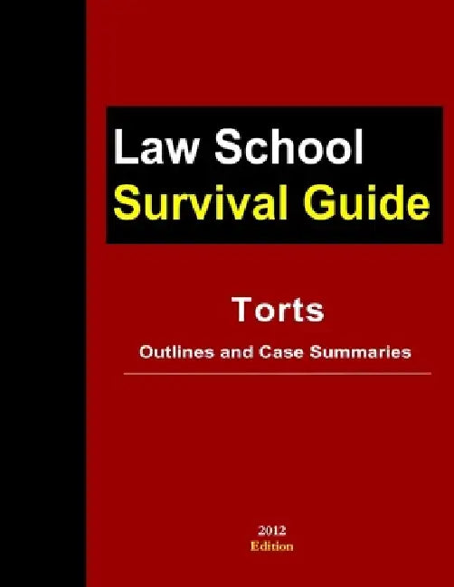Torts: Outlines and Case Summaries by J. Teller