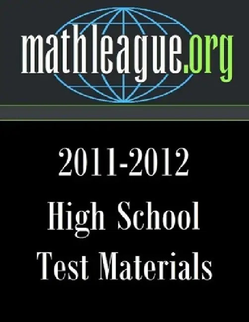 High School Test Materials 2011-2012 by Tim Sanders