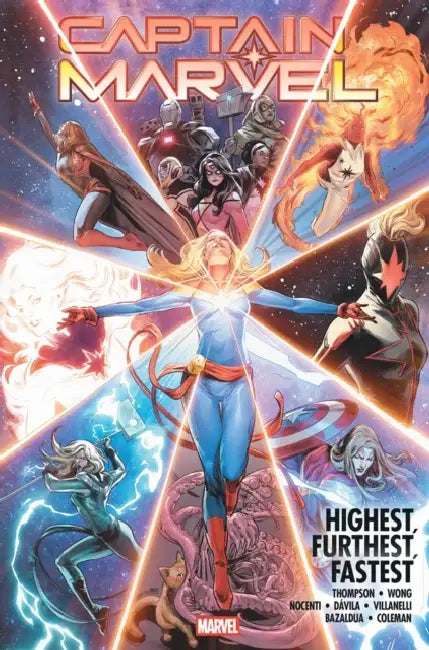 Captain Marvel: Highest, Furthest, Fastest Omnibus Carmen Carnero Cover by Kelly Thompson, Torunn Gronbekk, David Lopez