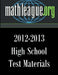 High School Test Materials 2012-2013 by Tim Sanders