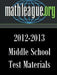Middle School Test Materials 2012-2013 by Tim Sanders