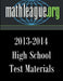 High School Test Materials 2013-2014 by Tim Sanders