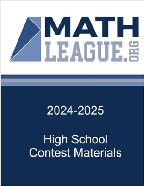 2024-2025 High School Contest Materials by Sanders, Tim