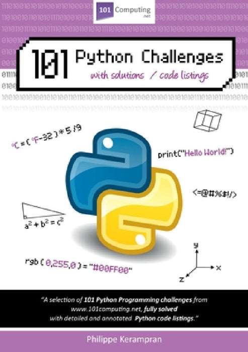 101 Python Challenges with Solutions / Code Listings by Philippe Kerampran