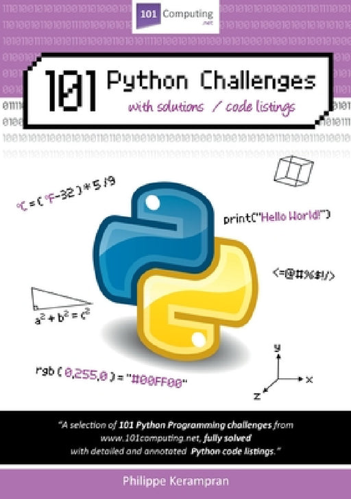 101 Python Challenges with Solutions / Code Listings by Philippe Kerampran