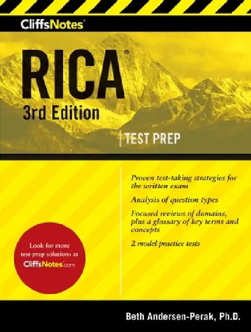 CliffsNotes RICA 3rd Edition by Beth Andersen-Perak