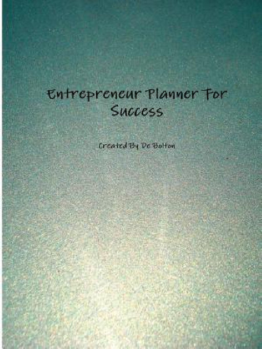 Entrepreneur Planner For Success LH by De Bolton