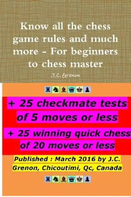Know all the chess rules and much more by J. C. Grenon