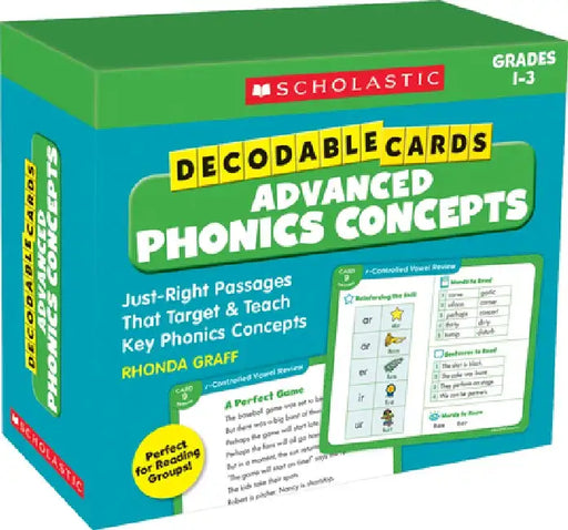 Decodable Cards: Advanced Phonics Concepts: Just-Right Passages That Target & Teach Key Phonics Concepts by Rhonda Graff
