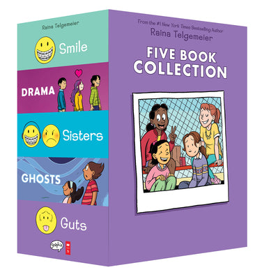 Raina Telgemeier Collection Box Set (Smile, Drama, Sisters, Ghosts, Guts) by Raina Telgemeier