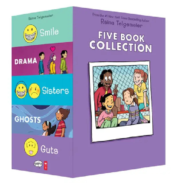 Raina Telgemeier Collection Box Set (Smile, Drama, Sisters, Ghosts, Guts) by Raina Telgemeier