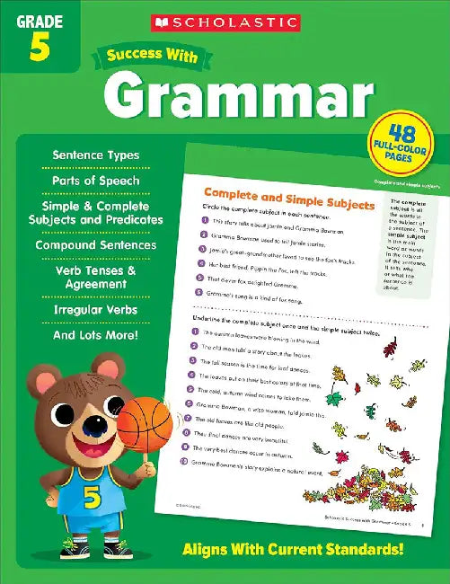 Scholastic Success with Grammar Grade 5 by Scholastic Teaching Resources