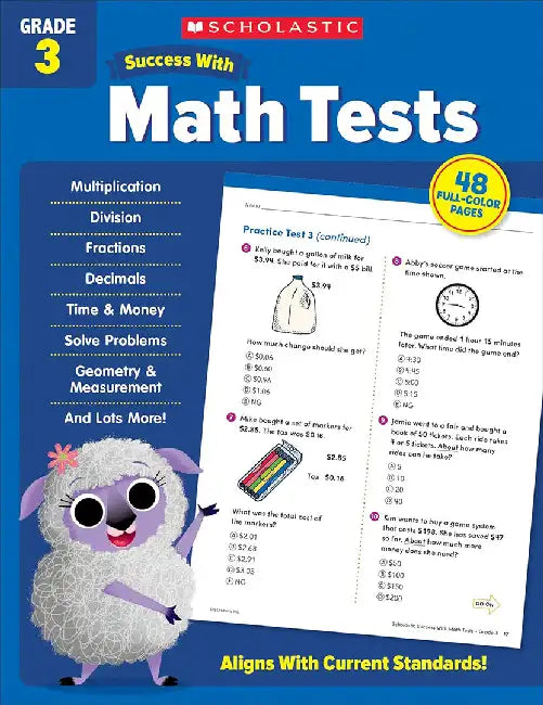 Scholastic Success with Math Tests Grade 3 by Scholastic Teaching Resources