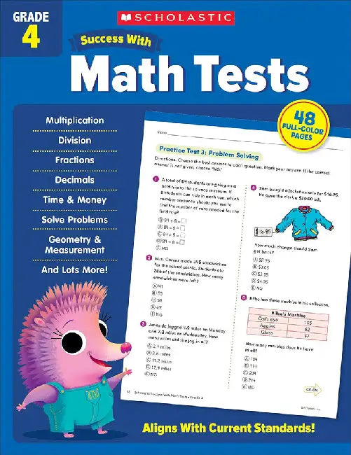 Scholastic Success with Math Tests Grade 4 by Scholastic Teaching Resources