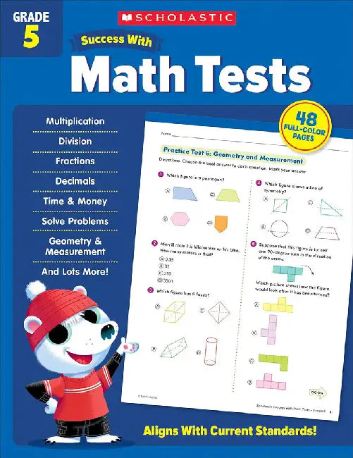 Scholastic Success with Math Tests Grade 5 by Scholastic Teaching Resources