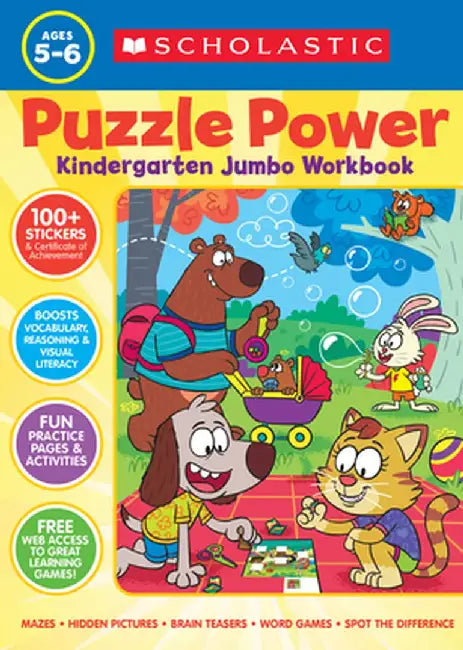 Puzzle Power Kindergarten Jumbo Workbook by Scholastic