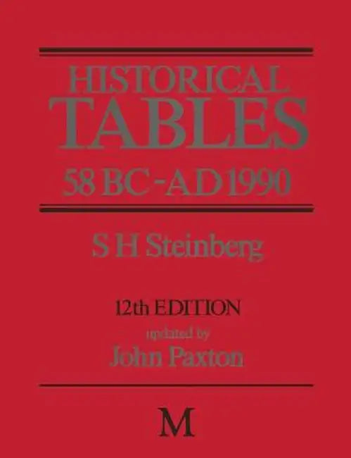 Historical Tables 58 BC - AD 1990 by S. H. Steinberg
