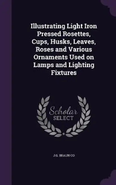 Illustrating Light Iron Pressed Rosettes, Cups, Husks, Leaves, Roses and Various Ornaments Used on Lamps and Lighting Fixtures by Jg Braun Co