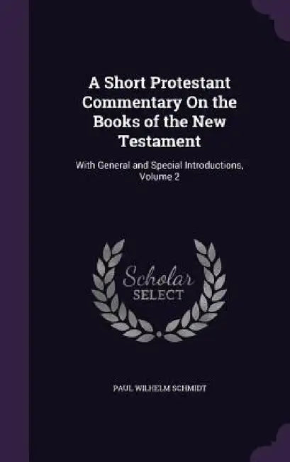 A Short Protestant Commentary On the Books of the New Testament: With General and Special Introductions, Volume 2 by Paul Wilhelm Schmidt