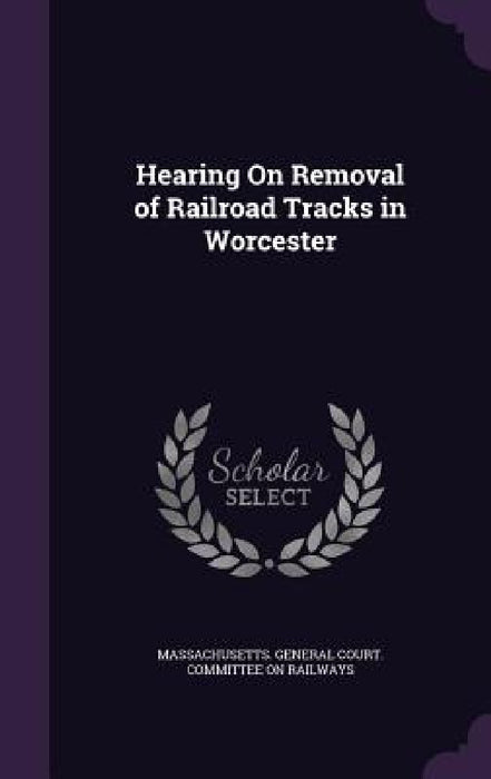 Hearing On Removal of Railroad Tracks in Worcester by Massachusetts General Court Committee