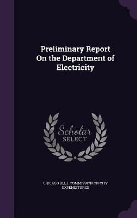 Preliminary Report On the Department of Electricity by Chicago (Ill ). Commission on City Expen