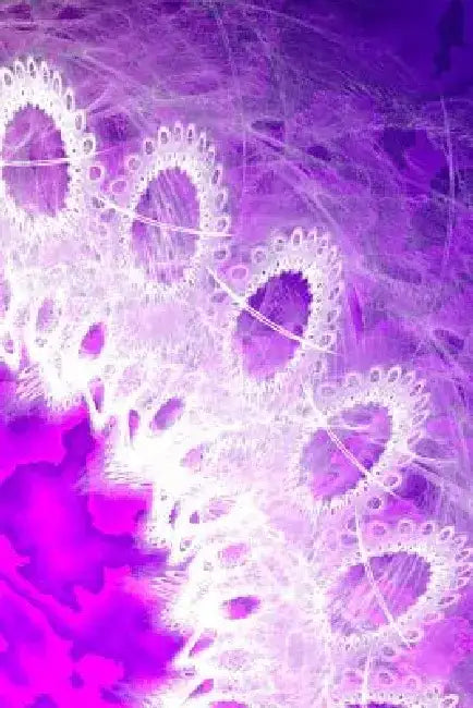 Letters to Myself Journal - White Lace on Purple Metal by Judy Powell