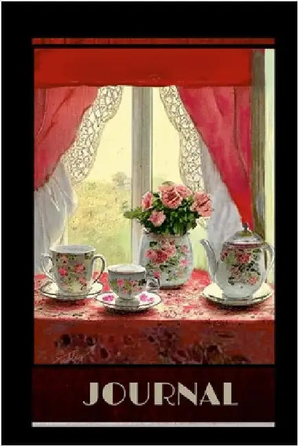 JOURNAL "English Tea": Alternate lined and blank pages to write or sketch - Pretty original cover - cozy English Tea by Creative Journals