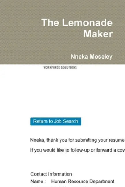 The Lemonade Maker by Nneka Moseley