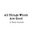 All Things Which Are Good: A Daily Journal by Josh And Kristine Nicholls