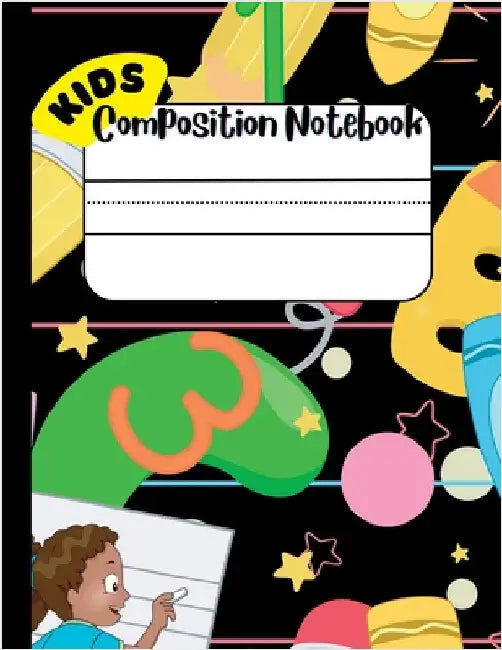 Composition Notebook for Kids: Draw and Write Journal for kids with Cut and Paste picture writing prompts, Fry's Sight Word List and Penmanship Practi by Verneuil, Sadia