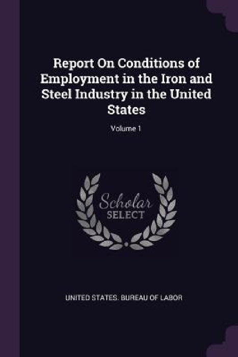 Report On Conditions of Employment in the Iron and Steel Industry in the United States; Volume 1 by United States Bureau of Labor