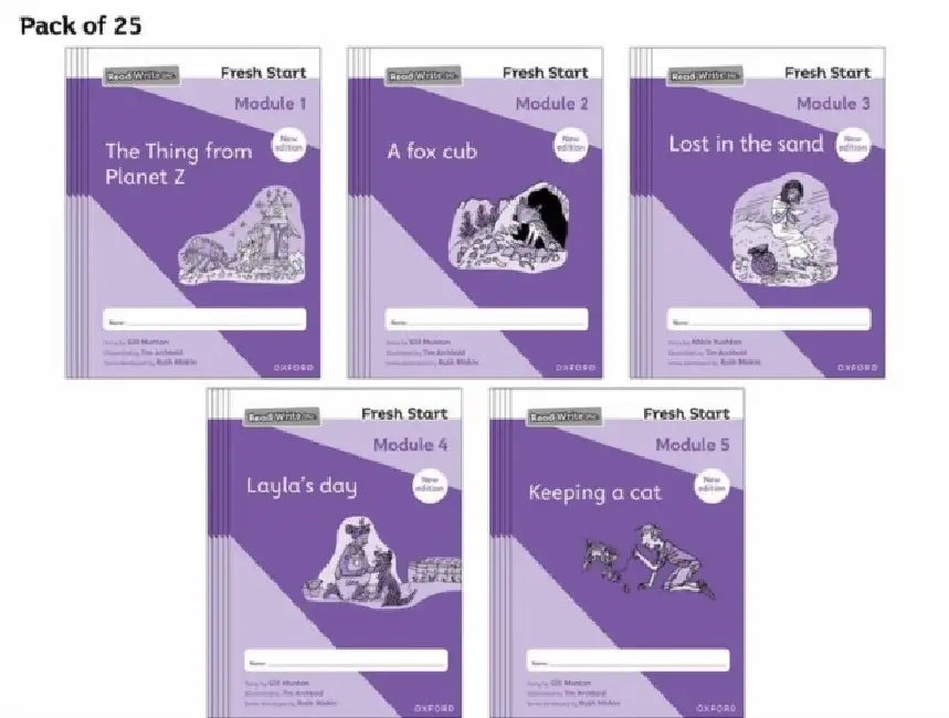 Read Write Inc. Fresh Start: 2024 Modules 1-5 - Pack of 25 by Gill Munton