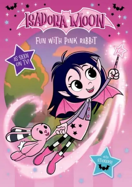 Isadora Moon: Fun With Pink Rabbit, packed with puzzles, colouring, drawing, and stickers! Based on the top rated animated TV tv series, from the world of Harriet Muncaster