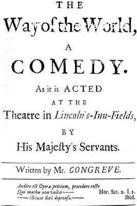 The Way of the World by William Congreve