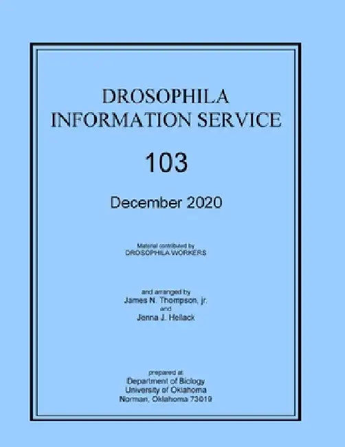 Drosophila Information Service 103 by James Thompson