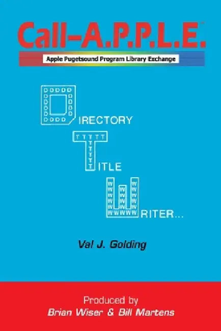 Directory Title Writer by Val Golding