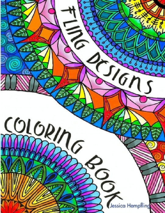 Fling Designs coloring book by Jessica Hempfling