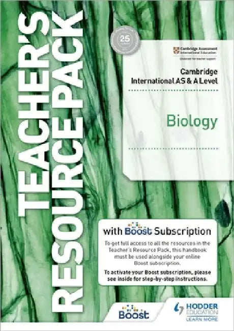 Cambridge International as & a Level Biology Teacher's Resource Pack with Boost Subscription by No Author Listed