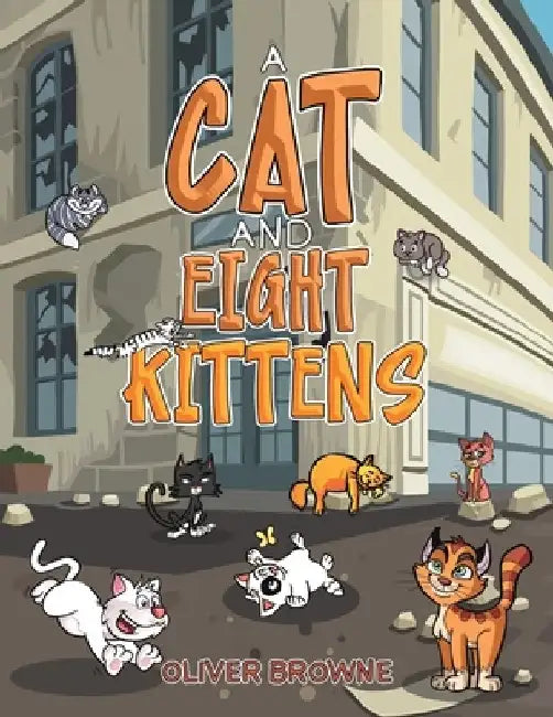 A Cat and Eight Kittens by Oliver Browne