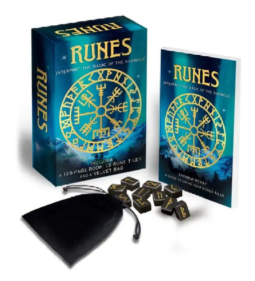 Runes: Interpret the Magic of the Symbols: Includes a 128-page book, 25 rune tiles and a velvet bag by Andrew McKay
