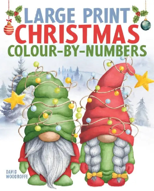 Large Print Christmas Colour-by-Numbers by David Woodroffe