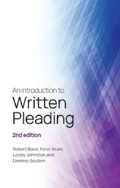An Introduction to Written Pleading: 2nd Edition by Robert Black