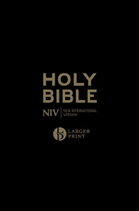 NIV Larger Print Personal Black Leather Bible by New International Version