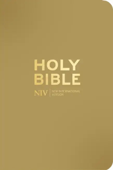NIV Pocket Latte Bible with Gold Zip by New International Version
