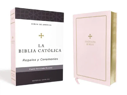 Biblia Católica, Regalos Y Ceremonias, Piel Reciclada, Rosado, Comfort Print by Editorial Católica