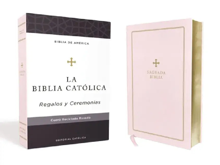 Biblia Católica, Regalos Y Ceremonias, Piel Reciclada, Rosado, Comfort Print by Editorial Católica