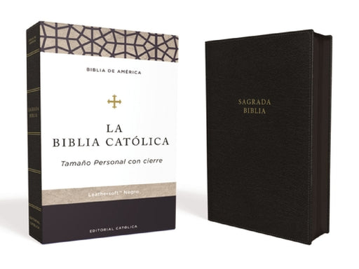Biblia Católica, Tamaño Personal, Leathersoft, Negra, Con Cierre, Comfort Print by Editorial Católica, La Casa de la Biblia