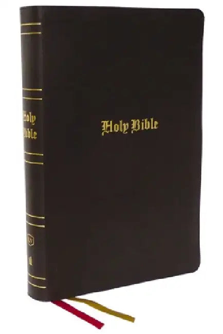 KJV Holy Bible, Super Giant Print Reference Bible, Brown, Bonded Leather, 43,000 Cross References, Red Letter, Comfort Print: King James Version: King by Thomas Nelson