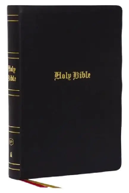 KJV Holy Bible, Super Giant Print Reference Bible, Black, Genuine Leather, 43,000 Cross References, Red Letter, Thumb Indexed, Comfort Print: King Jam by Thomas Nelson