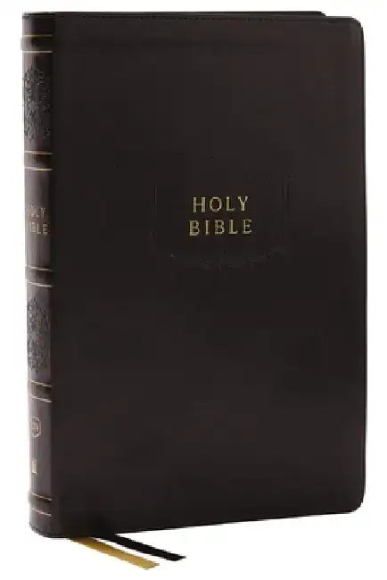 KJV Holy Bible, Center-Column Reference Bible, Leathersoft, Black, 72,000+ Cross References, Red Letter, Thumb Indexed, Comfort Print: King James Vers by Thomas Nelson